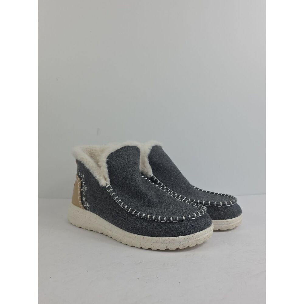 Hey Dude Denny Wool Faux Shearling Women's Boots Size 8